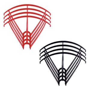 8 Cadres de Protection Hélices (2 Sets) pour Syma X5 X5C X5C-1 X5SC X5SW – ROUGE & NOIR