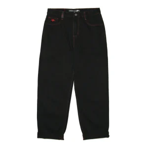 Jean HEAVIES x ANIMAL Black With Red Stitch