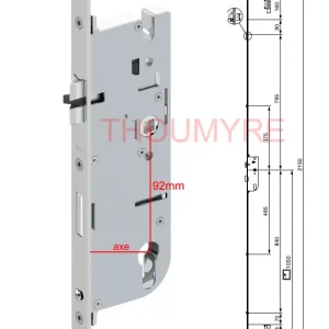 Serrure multipoint MACO G-TA EA92 DM40 4 GALETS 244092