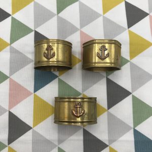 Trio de rond de serviette en laiton