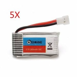 5 Batteries 3.7V 260mAh pour Eachine H8 Mini H8 3D