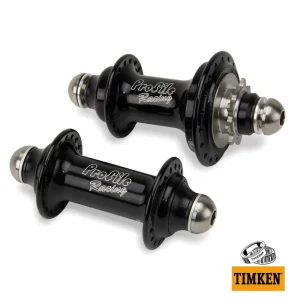 Paire de moyeux PROFILE Racing Elite Upgrade Titane / Alu Black Button Timken