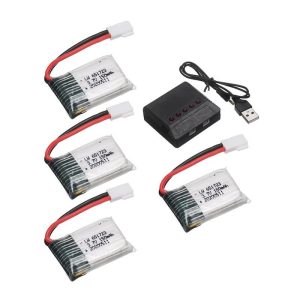 Pack 4 Batteries 3.7V 150MAH & Chargeur pour Eachine H8 Mini