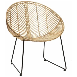 Fauteuil lounge en rotin naturel – Hübsch