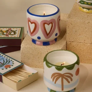 Bougie en céramique Coeurs – Vanille