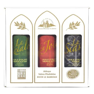 Coffret 3 huiles d&rsquo;olive – Abbaye Sainte-Madeleine du Barroux