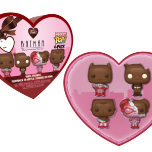 DC – Pocket Pop Keychains 4 Pack- Saint-Valentin (Chocolat)