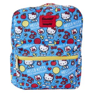 Hello Kitty Loungefly 50Th Anniv Mini Sac A Dos Classic Aop Nylon Square