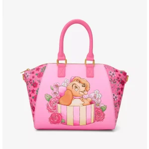 Loungefly Disney La belle & le clochard – Pink Present  – Sac à bandoulière