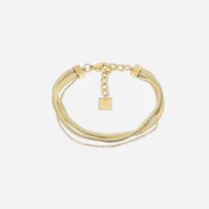 Bracelet Tresse – Acier Doré