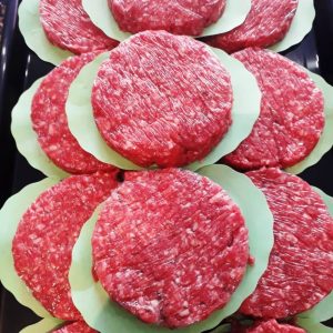 Hamburger pur bœuf de +- 120 g. /pc