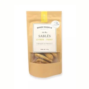 Sablés Citron-Pavot 120g - Maison Craquelin